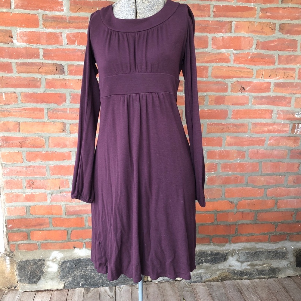 Loft knit dress in plum